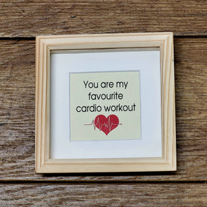 Gym lovers framed gift - favorite cardio workout