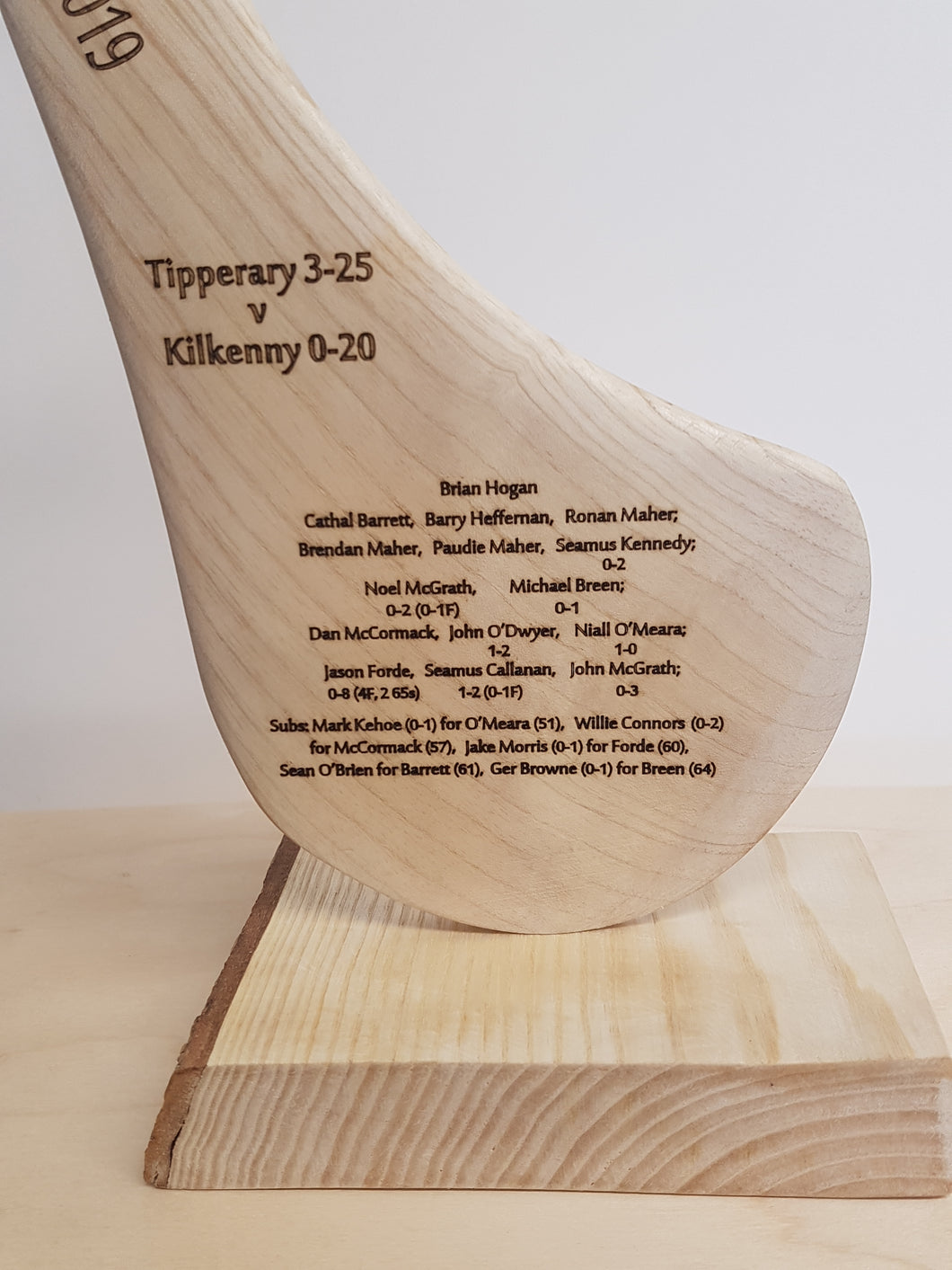 All Ireland Champions 2019 Engraved Hurley